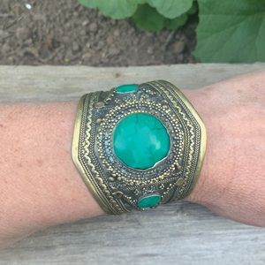 Vintage 80’s large India cuff bracelet
